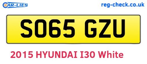SO65GZU are the vehicle registration plates.