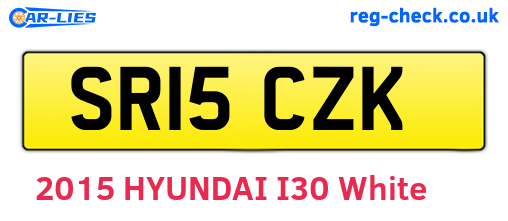 SR15CZK are the vehicle registration plates.