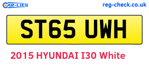 ST65UWH are the vehicle registration plates.