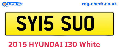 SY15SUO are the vehicle registration plates.