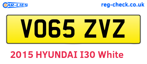 VO65ZVZ are the vehicle registration plates.