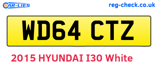 WD64CTZ are the vehicle registration plates.