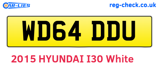 WD64DDU are the vehicle registration plates.