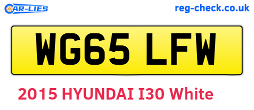 WG65LFW are the vehicle registration plates.