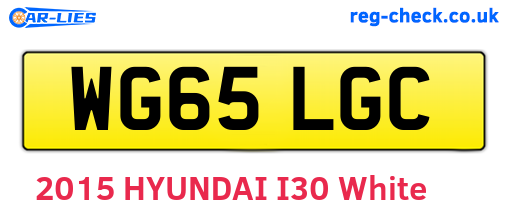 WG65LGC are the vehicle registration plates.