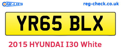 YR65BLX are the vehicle registration plates.