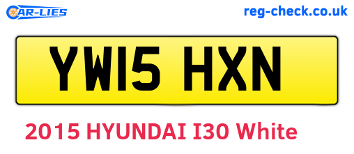 YW15HXN are the vehicle registration plates.