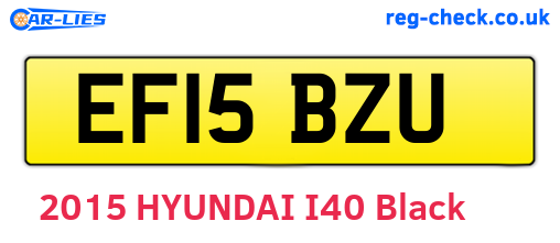EF15BZU are the vehicle registration plates.