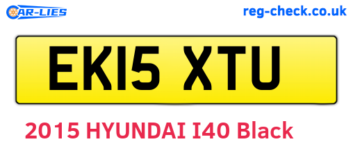 EK15XTU are the vehicle registration plates.