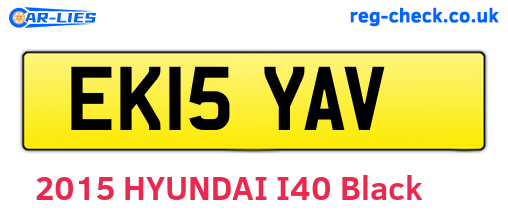 EK15YAV are the vehicle registration plates.