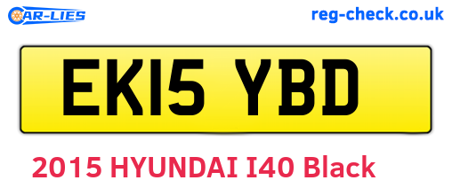 EK15YBD are the vehicle registration plates.