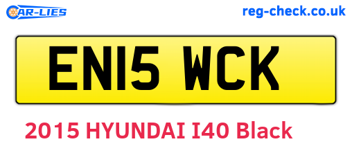 EN15WCK are the vehicle registration plates.