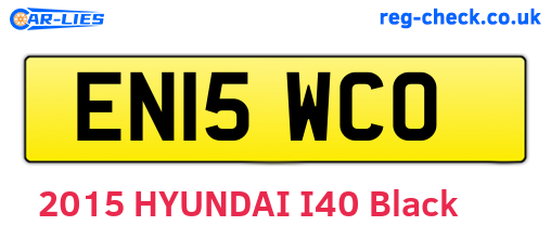 EN15WCO are the vehicle registration plates.