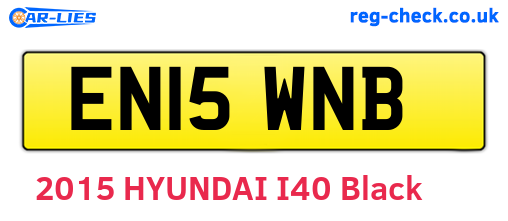 EN15WNB are the vehicle registration plates.