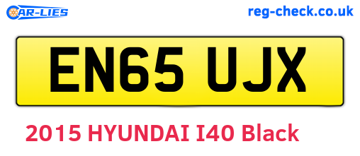 EN65UJX are the vehicle registration plates.