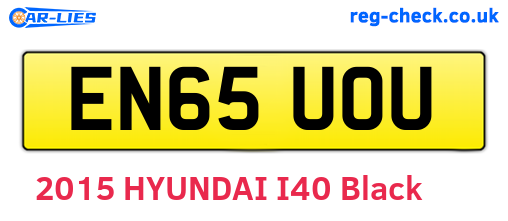 EN65UOU are the vehicle registration plates.
