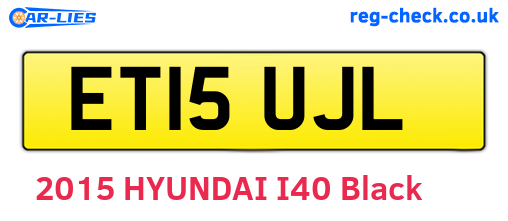 ET15UJL are the vehicle registration plates.