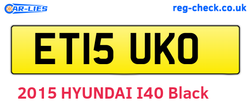 ET15UKO are the vehicle registration plates.