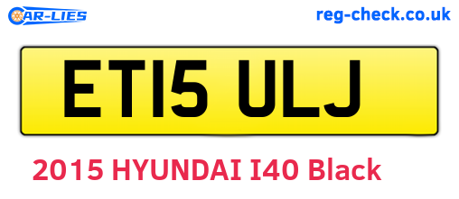 ET15ULJ are the vehicle registration plates.