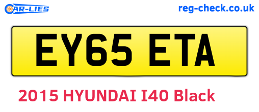 EY65ETA are the vehicle registration plates.