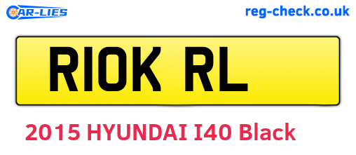 R10KRL are the vehicle registration plates.