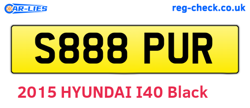 S888PUR are the vehicle registration plates.