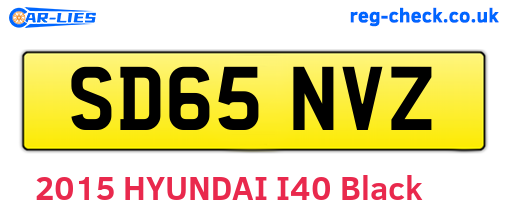 SD65NVZ are the vehicle registration plates.