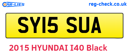 SY15SUA are the vehicle registration plates.