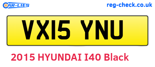 VX15YNU are the vehicle registration plates.