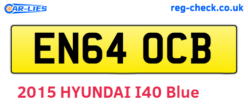 EN64OCB are the vehicle registration plates.
