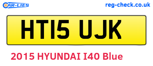 HT15UJK are the vehicle registration plates.