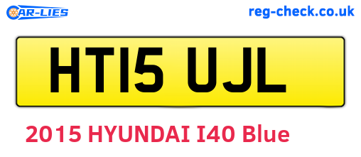 HT15UJL are the vehicle registration plates.