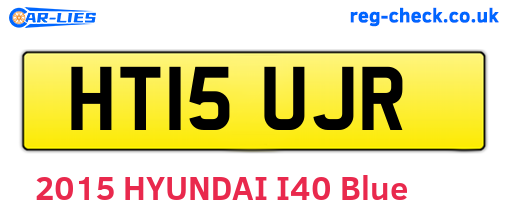 HT15UJR are the vehicle registration plates.