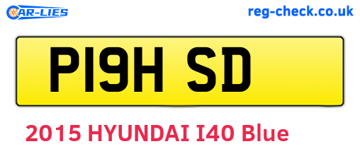 P19HSD are the vehicle registration plates.