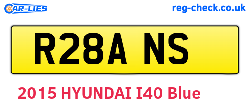 R28ANS are the vehicle registration plates.