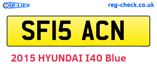 SF15ACN are the vehicle registration plates.