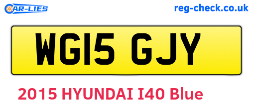 WG15GJY are the vehicle registration plates.