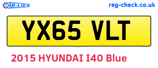 YX65VLT are the vehicle registration plates.