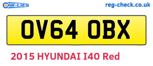OV64OBX are the vehicle registration plates.