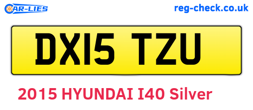 DX15TZU are the vehicle registration plates.