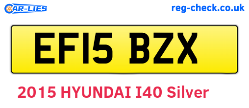 EF15BZX are the vehicle registration plates.