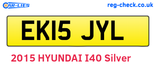 EK15JYL are the vehicle registration plates.