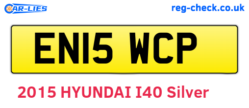EN15WCP are the vehicle registration plates.