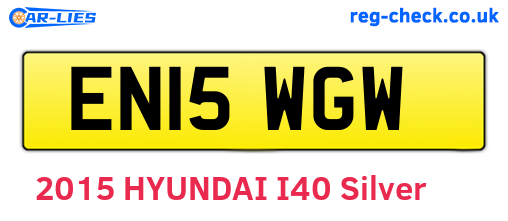 EN15WGW are the vehicle registration plates.