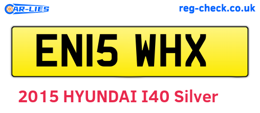 EN15WHX are the vehicle registration plates.