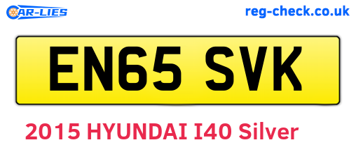 EN65SVK are the vehicle registration plates.