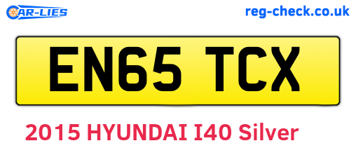 EN65TCX are the vehicle registration plates.