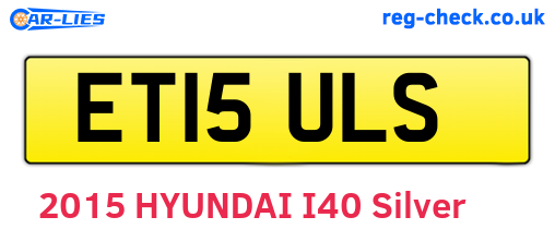 ET15ULS are the vehicle registration plates.