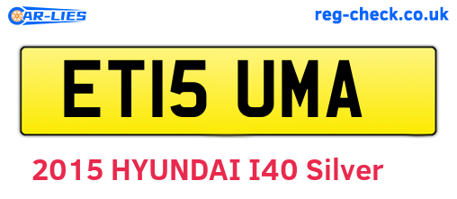 ET15UMA are the vehicle registration plates.