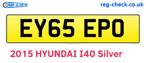 EY65EPO are the vehicle registration plates.